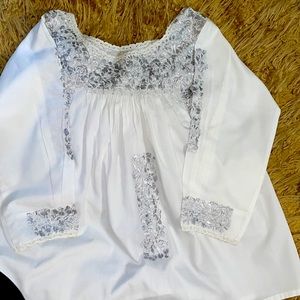 White/Silver El Interior Blouse
